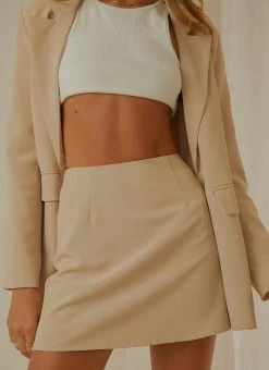 Peppermayo Exclusive - Vintage Town Mini Skirt - Cream