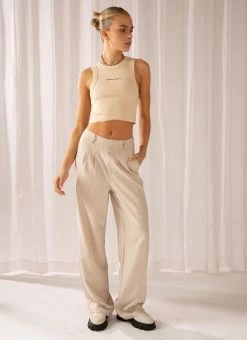 Peppermayo Exclusive - Magdalena Suit Pants - Stone