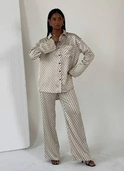 4th & Reckless 4th & Reckless - Norma Trousers - Diagonal Stripe