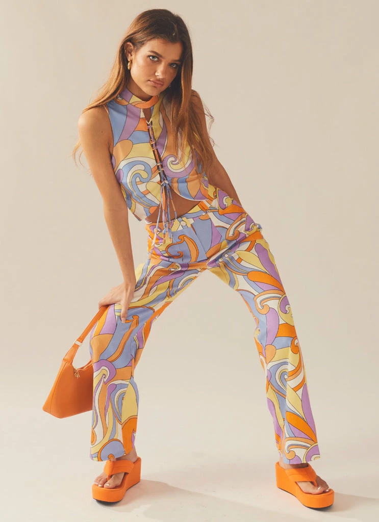 Peppermayo Exclusive - Evie Pants - Retro Swirl