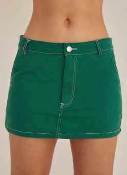 Riley Hubatka X Peppermayo - Explore Drill Skirt - Military Green