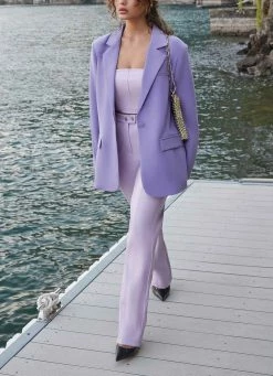 4th & Reckless 4th & Reckless - Tropez Leather Trouser Pant - Lilac