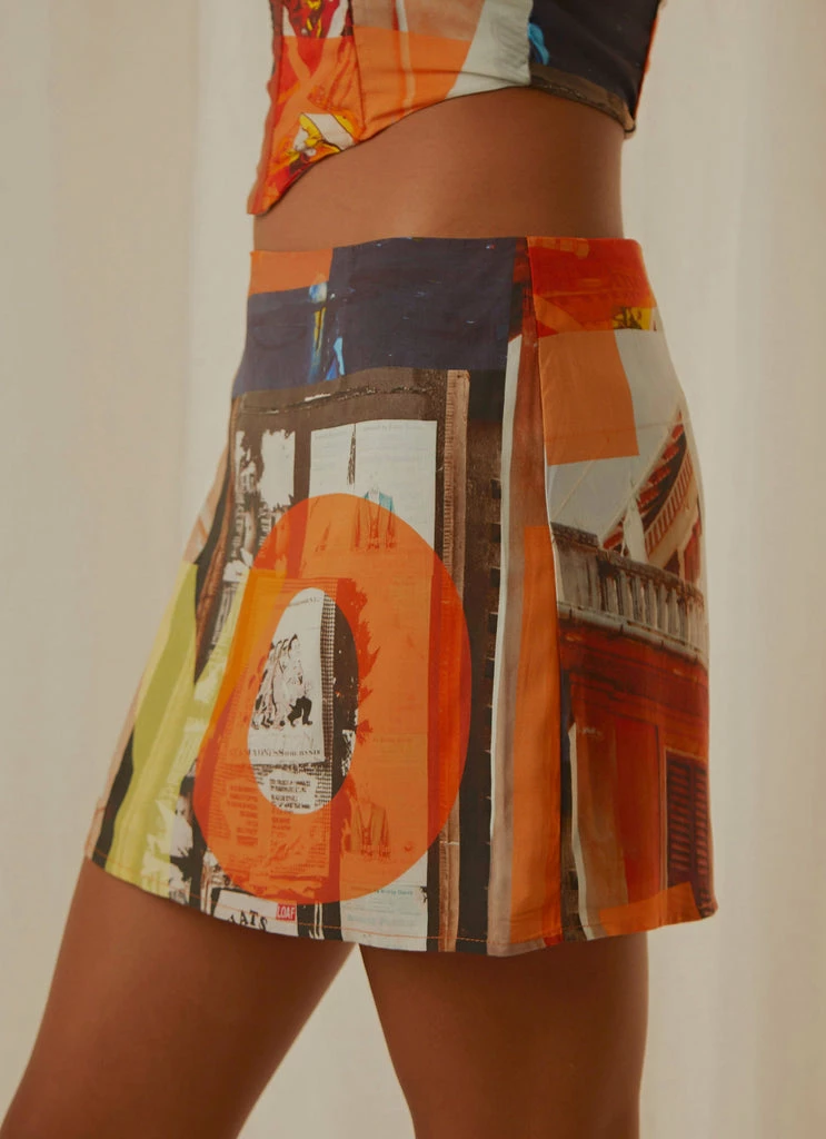 Peppermayo Exclusive - Strolling Sunset Mini Skirt - PM Film Graphic - Image 4