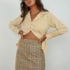 4th & Reckless 4th & Reckless - Chance Skirt - Beige Check