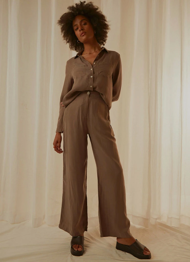 Nude Lucy - Gia Cupro Pant - Ash - Image 2