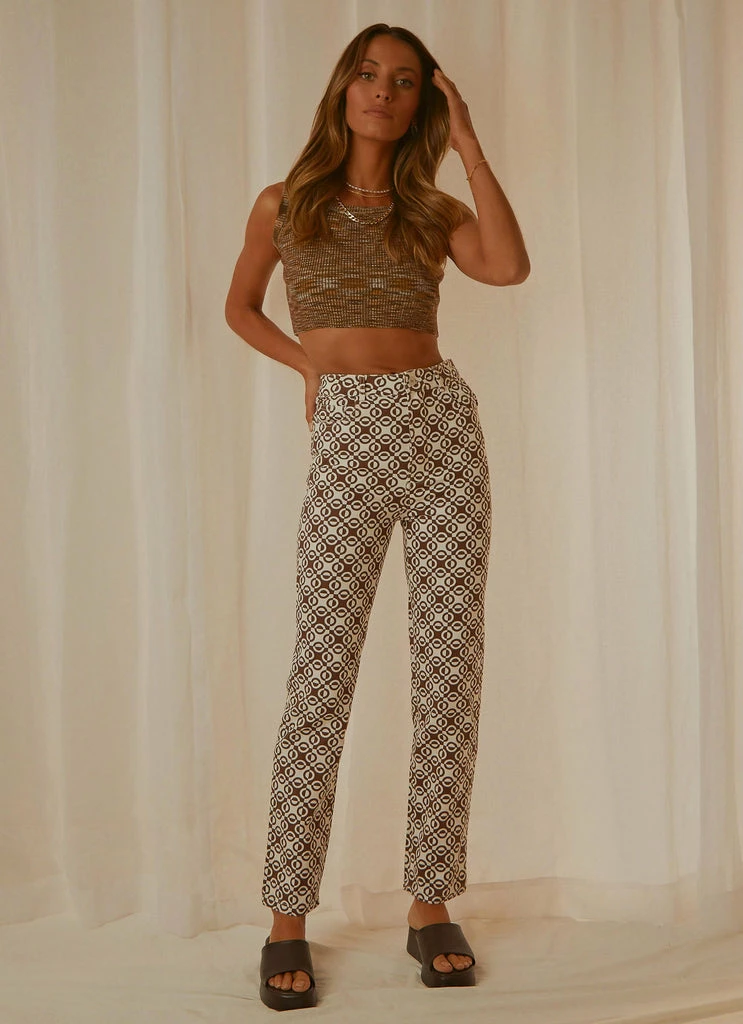 Peppermayo Exclusive - Electric Avenue Pants - Choc Retro - Image 3