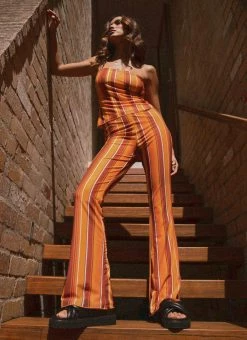 Peppermayo Exclusive - Catching Last Light Pants - Golden Hour Stripe