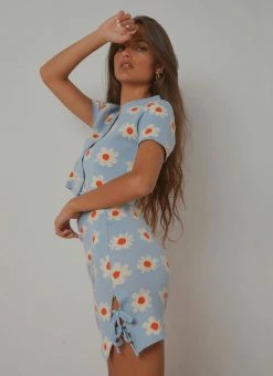 Peppermayo - Sunkissed Knit Mini Skirt - Blue