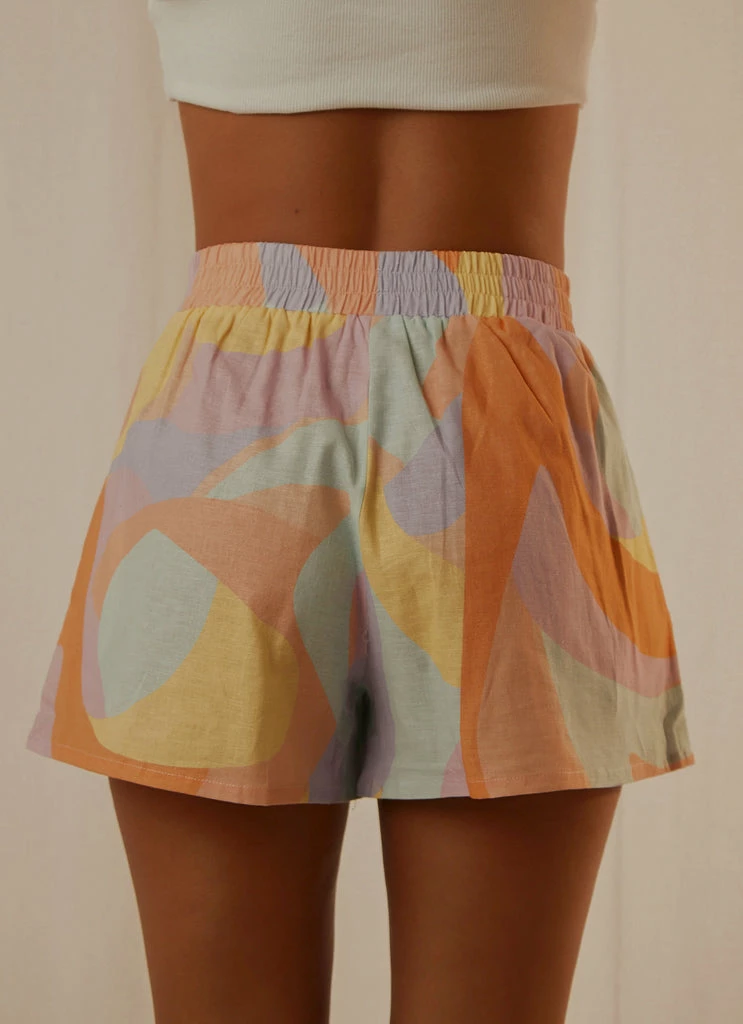 Peppermayo Exclusive - Raffi Linen Shorts - Pastel Wave - Image 5