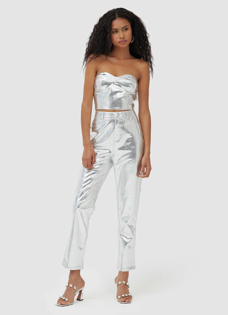 4th & Reckless 4th & Reckless - Philo Trouser - Silver - Image 3
