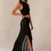 Peppermayo Exclusive - Perri Ladder Knit Maxi Skirt - Black