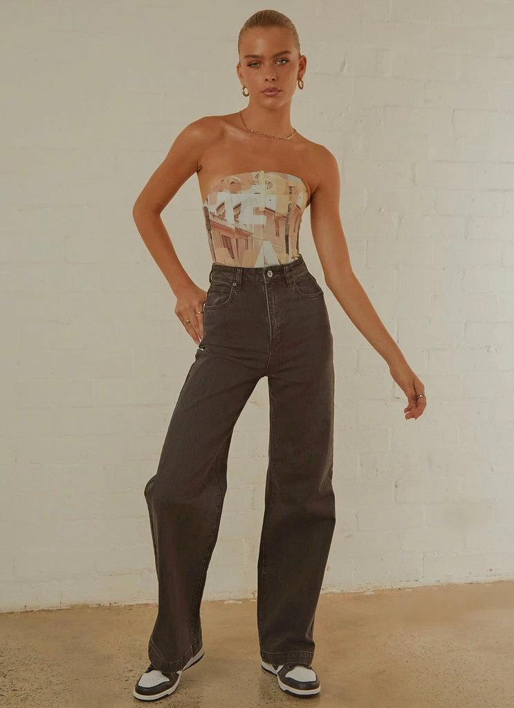 Abrand - A 94 High & Wide Jean - Black Stone