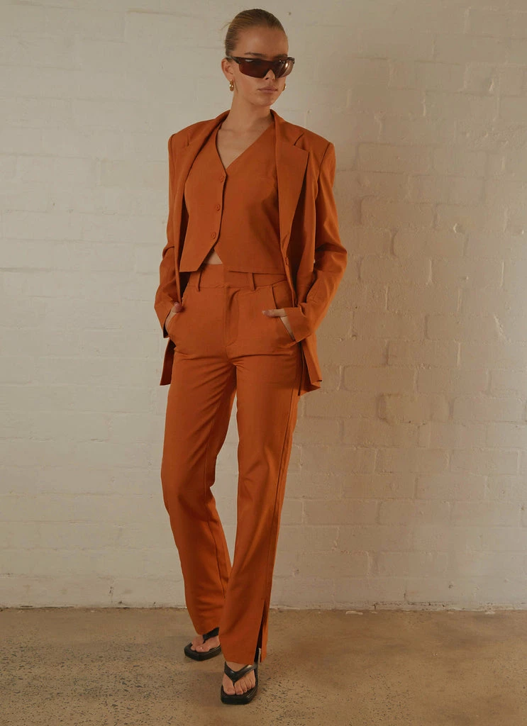 Peppermayo Exclusive - Tess Suit Pants - Terracotta - Image 2