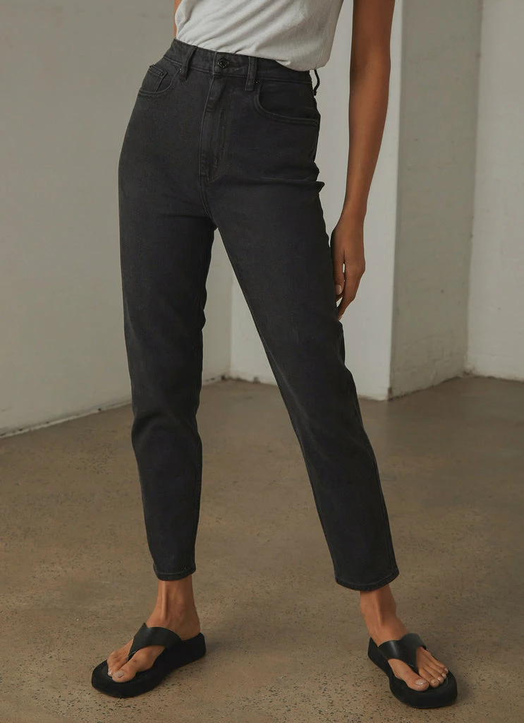 Lee - High Moms Jean - Bias Black - Image 2