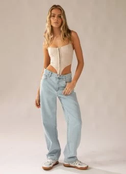 Abrand - A Slouch Jean Bleached Stone - Bleached Stone