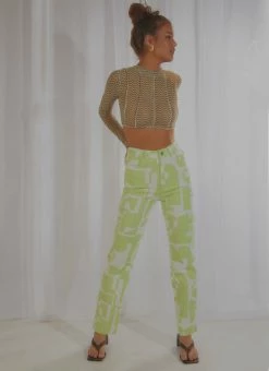 Peppermayo Exclusive - Electric Avenue Pants - Lime