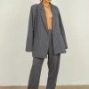 Nude Lucy - Finley Pinstripe Tailored Pant - Navy Pinstripe
