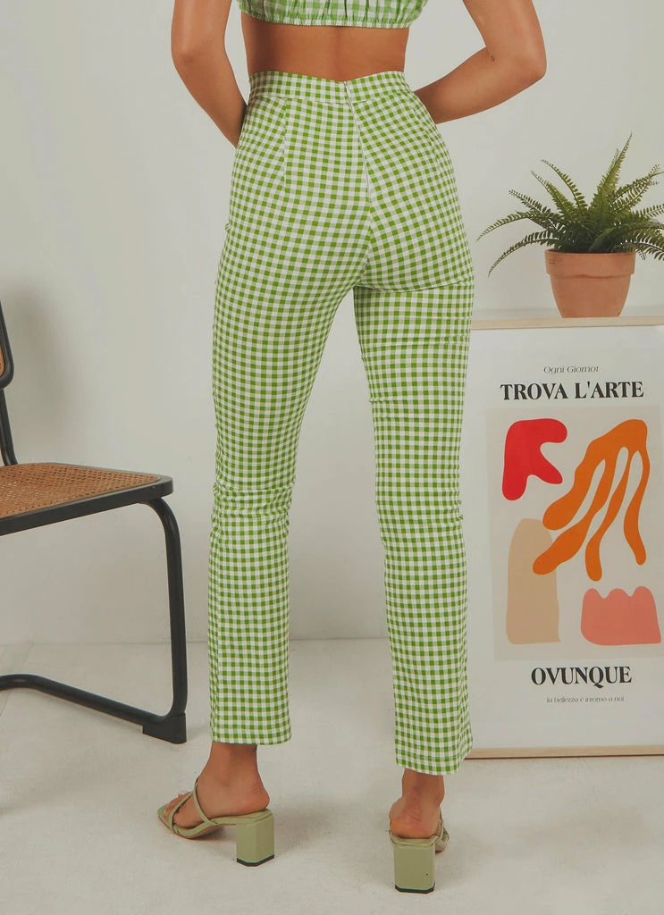 Peppermayo Exclusive - Palmero Pants - Green Gingham - Image 5