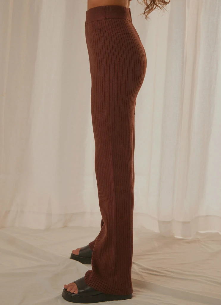 Peppermayo Exclusive - Only Vice Knit Pants - Chocolate - Image 4
