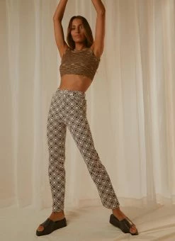 Peppermayo Exclusive - Electric Avenue Pants - Choc Retro
