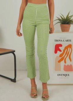 Peppermayo Exclusive - Palmero Pants - Green Gingham