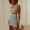 Peppermayo Exclusive - Sunday Morning Knit Mini Skirt - Baby Blue