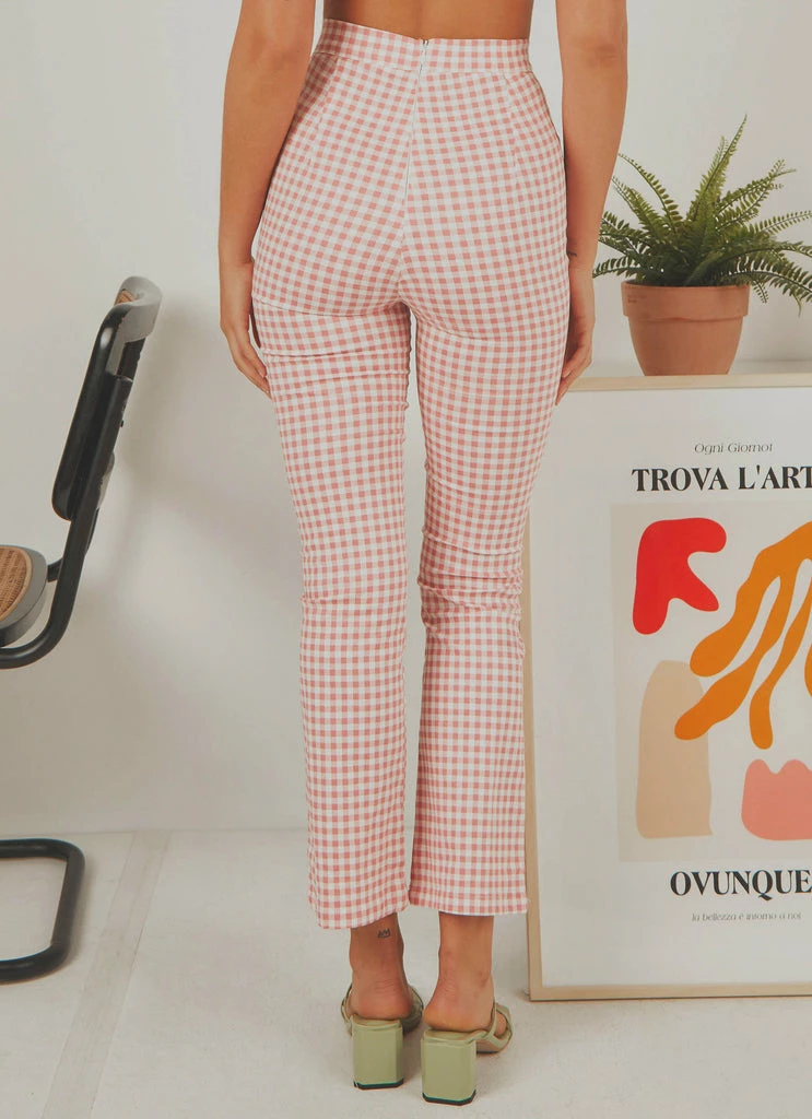 Peppermayo Exclusive - Palmero Pants - Pink Gingham - Image 4