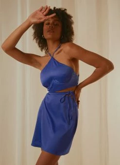 Peppermayo Exclusive - Until Midnight Mini Skirt - Cobalt