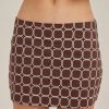 Riley Hubatka X Peppermayo - Disco Nights Mini Skirt - Chocolate Geo