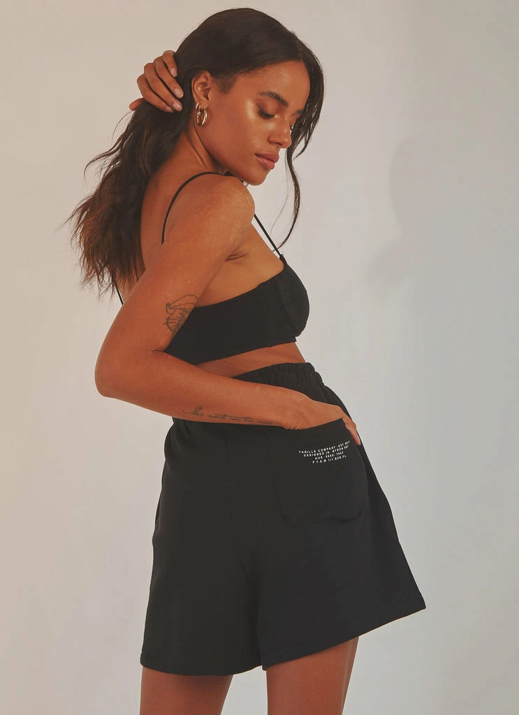 Thrills - Established Fleece Short - Black - Image 2