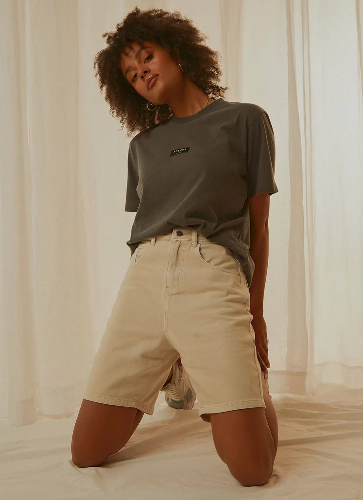 Nude Lucy - Rai Denim Short - Bone - Image 2