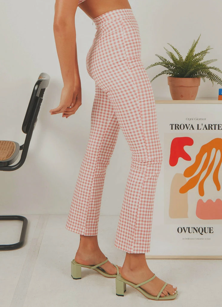 Peppermayo Exclusive - Palmero Pants - Pink Gingham - Image 3