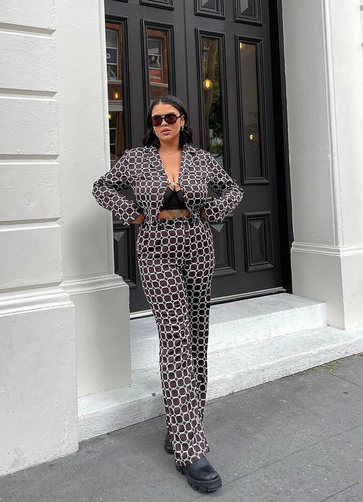 Riley Hubatka X Peppermayo - Romeo Pants - Chocolate Geo - Image 2