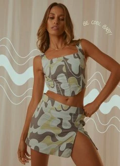 Peppermayo Exclusive - Be Cool Baby Mini Skirt - Dusty Blue