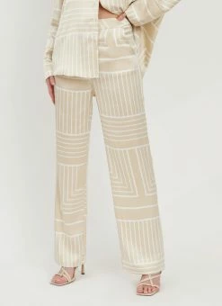 4th & Reckless 4th & Reckless - Norma Trouser - Beige Print