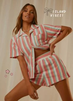 Peppermayo Exclusive - Kauai Terry Shorts - Vintage Stripe