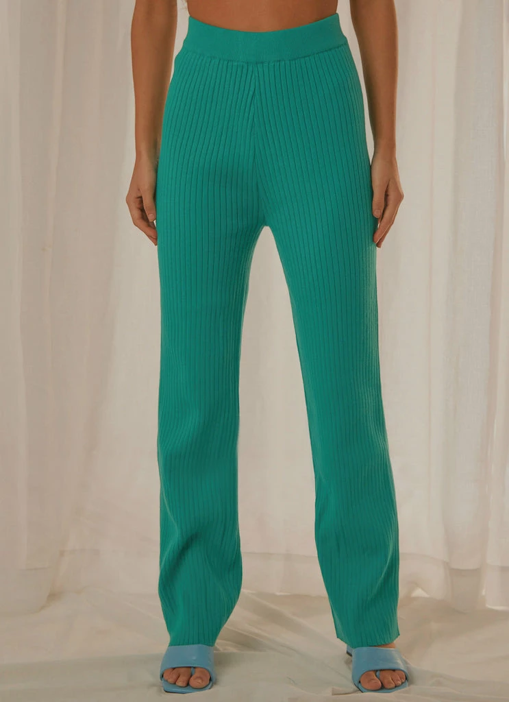 Peppermayo Exclusive - Only Vice Knit Pants - Jade Green - Image 4