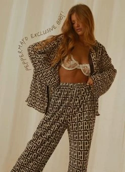 Peppermayo Exclusive - 90s Muse Pants - Logo Mania