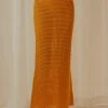 Peppermayo Exclusive - Aloha Shores Crochet Maxi Skirt - Mango
