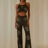 Peppermayo - Floral Takeover Knit Pants - Black