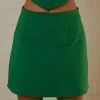Peppermayo Exclusive - Rooftop Drinks Mini Skirt - Jade Green