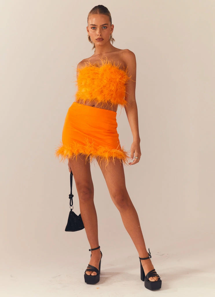 Peppermayo Exclusive - Lucia In Love Skirt - Tangerine - Image 2