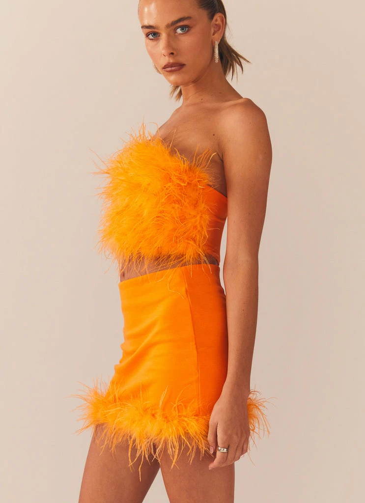 Peppermayo Exclusive - Lucia In Love Skirt - Tangerine - Image 5