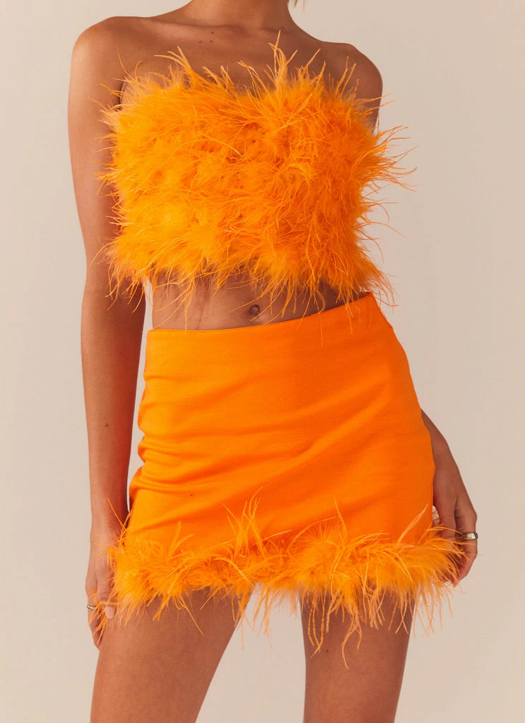 Peppermayo Exclusive - Lucia In Love Skirt - Tangerine