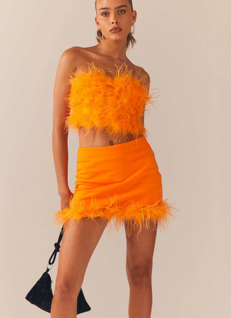 Peppermayo Exclusive - Lucia In Love Skirt - Tangerine - Image 3