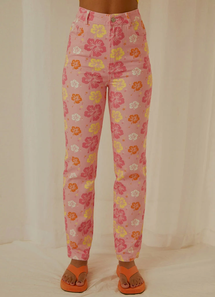 Peppermayo Exclusive - Electric Avenue Pants - Hawaiian Floral - Image 3