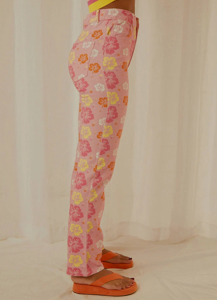 Peppermayo Exclusive - Electric Avenue Pants - Hawaiian Floral - Image 4