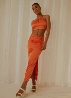 Peppermayo Exclusive - Monaco Maxi Skirt - Orange