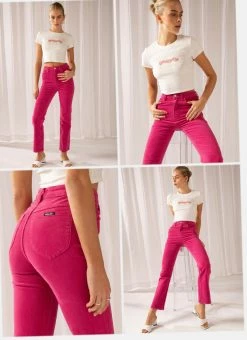 Rolla's Rolla's - Original Straight Jean - Magenta Cord