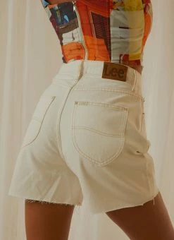 Lee - High Moms Short - Organic White